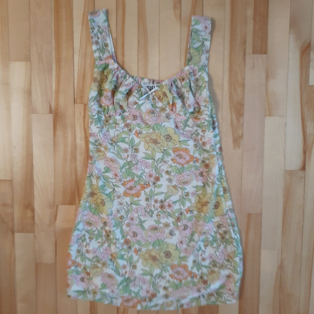 Rebelflow mini dress size medium floral y2k 90s